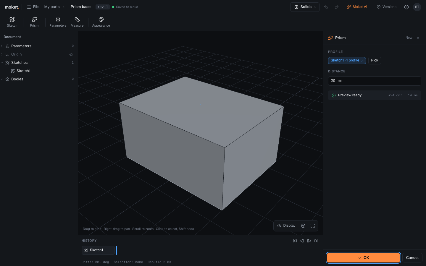 A plugin's workbench with its feature's dialog
