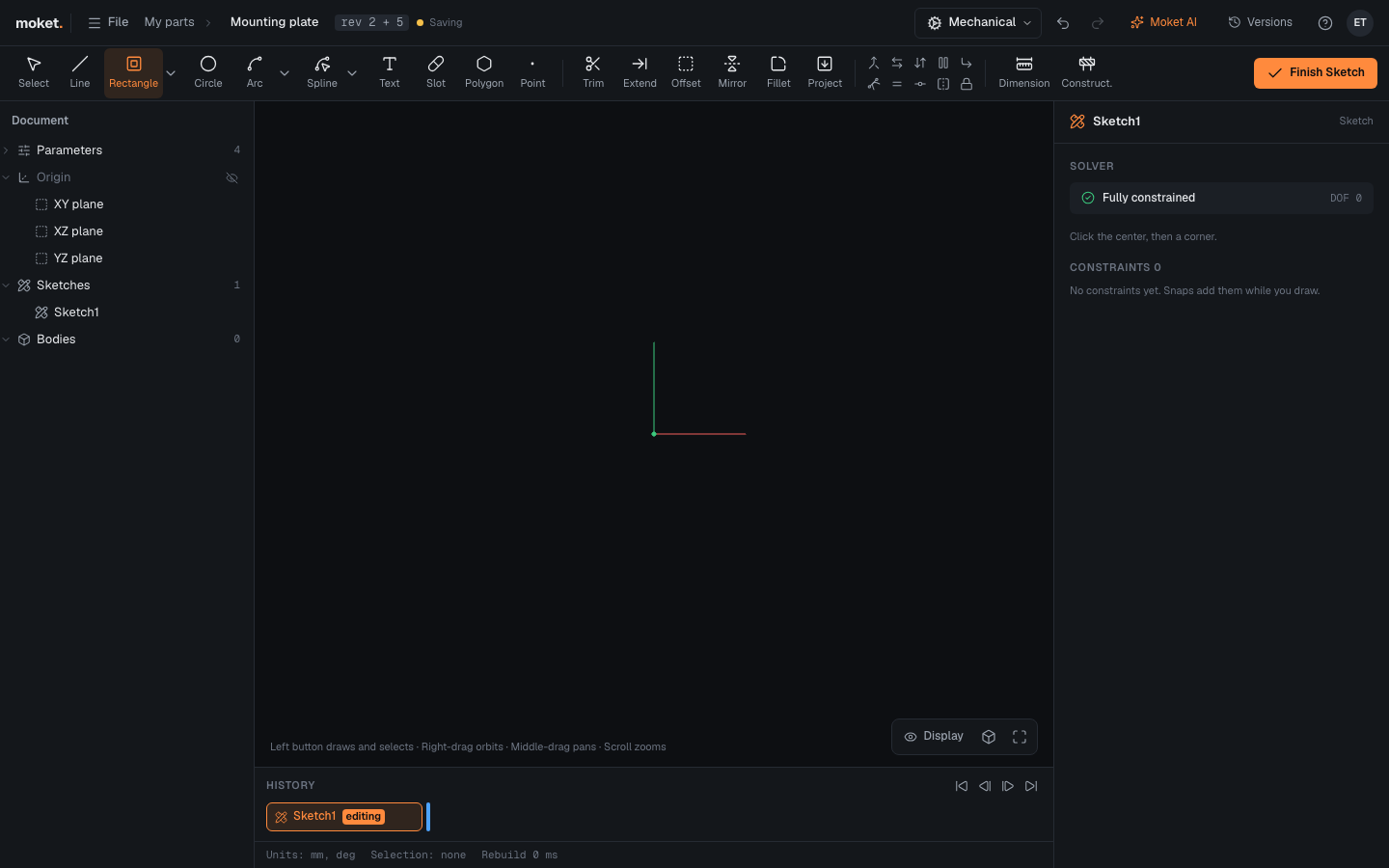 Drawing a centered rectangle